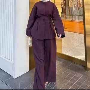 COS Women's Deep Burgundy Ensemble